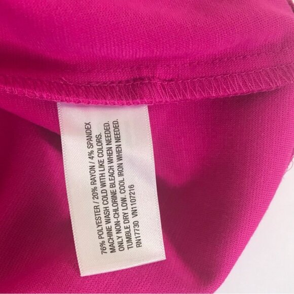 Merona Target NEW Hot Pink Midi Dress Ponti Sleeveless Sheath Stretch Fitted Zip - Picture 10 of 15